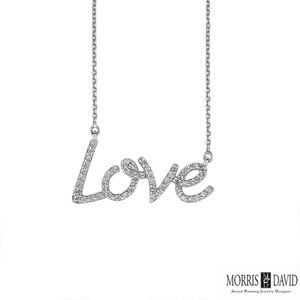 0.50 Carat Natural Diamond Love Necklace Pendant